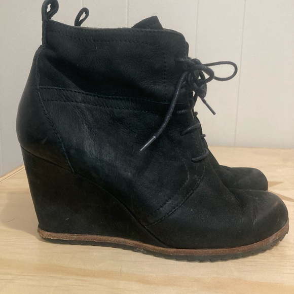 Biala Leather Wedge Booties size 7 Nordstrom - Picture 2 of 9